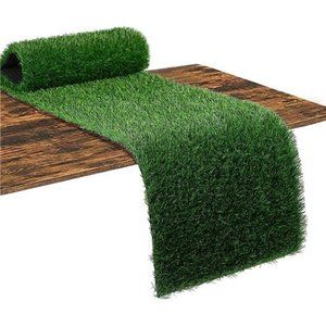 Grass Table Runner 12 x 36 Inch, Green Artificial Tabletop Decor for Wedding